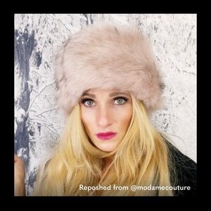 Blush Pink RUSSIAN FAUX FUR HAT